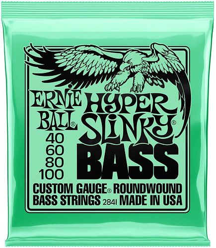 Ernie Ball 2841 (40-100) Nickel Wound Slinky Hyper Комплект струн для бас-гитары.