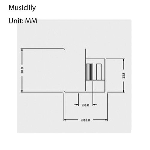 Musiclily MX0676 Ручка потенциометра, метрическая, черная.